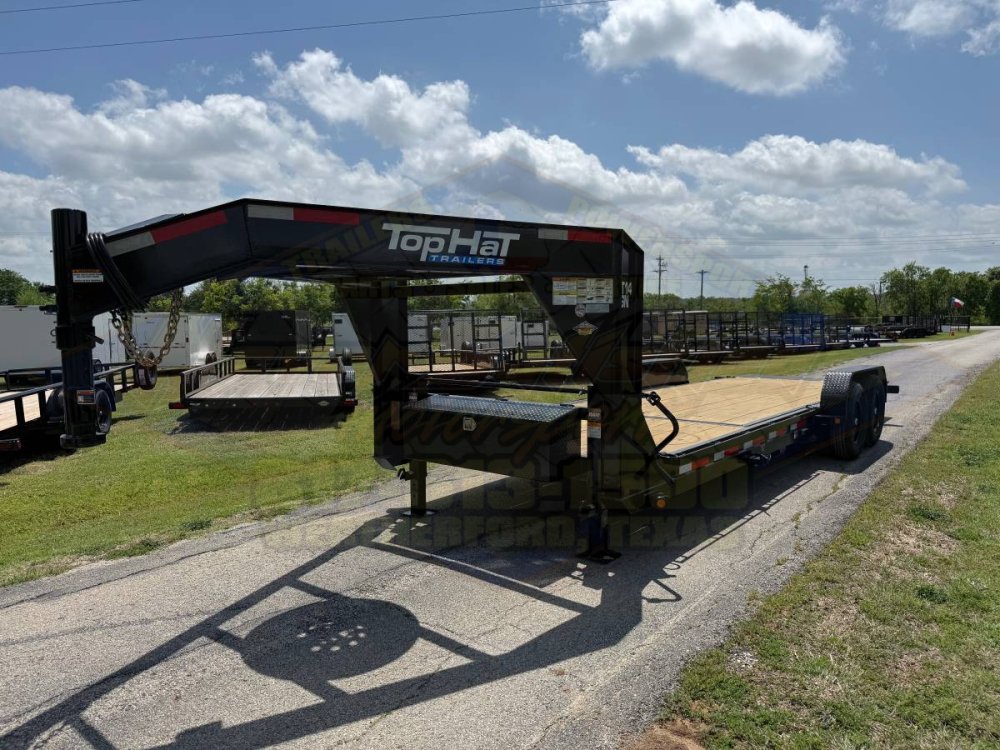 2026 TOP HAT 83" X 24' GOOSENECK TILT DECK SHOCK TRAILER WITH SPARE 14,000 GVWR