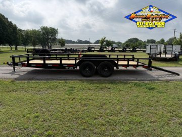 2026 TOP HAT 83" X 20' PIPE TOP TRAILER WITH SLIDE OUT RAMPS, SPARE 9,990 GVWR