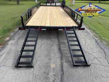 2026 TOP HAT 83" X 20' PIPE TOP TRAILER WITH SLIDE OUT RAMPS, SPARE 9,990 GVWR