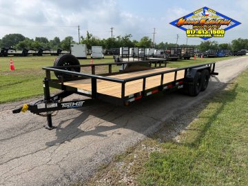 2026 TOP HAT 83" X 20' PIPE TOP TRAILER WITH SLIDE OUT RAMPS, SPARE 9,990 GVWR