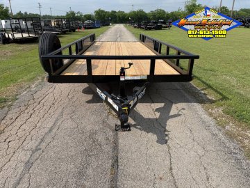 2026 TOP HAT 83" X 20' PIPE TOP TRAILER WITH SLIDE OUT RAMPS, SPARE 9,990 GVWR