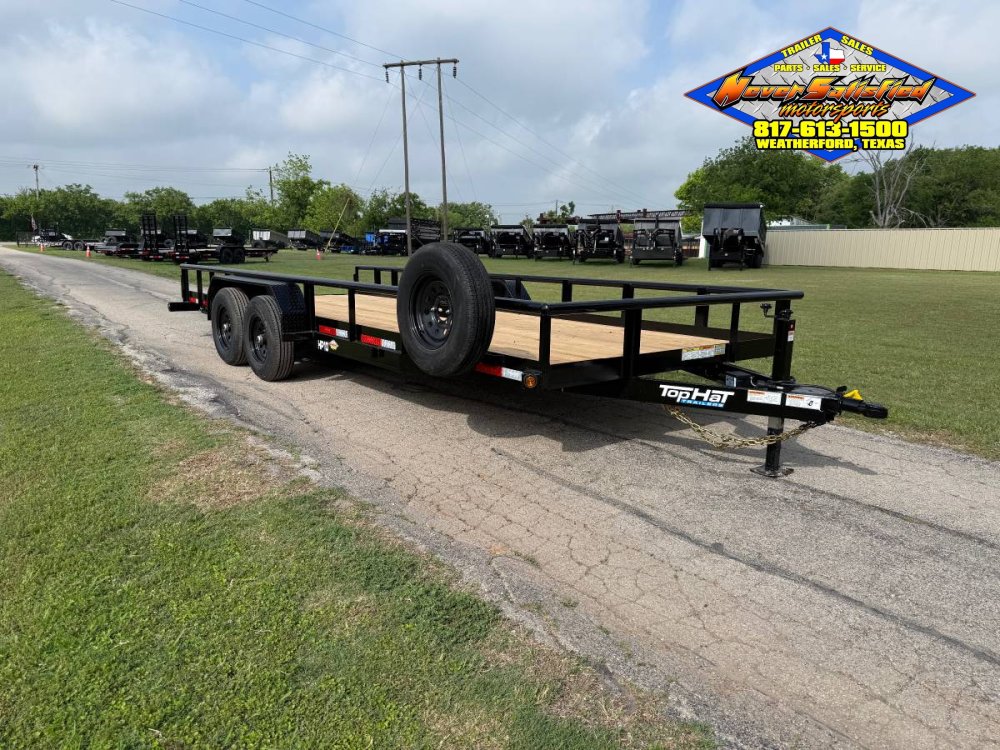 2026 TOP HAT 83" X 20' PIPE TOP TRAILER WITH SLIDE OUT RAMPS, SPARE 9,990 GVWR