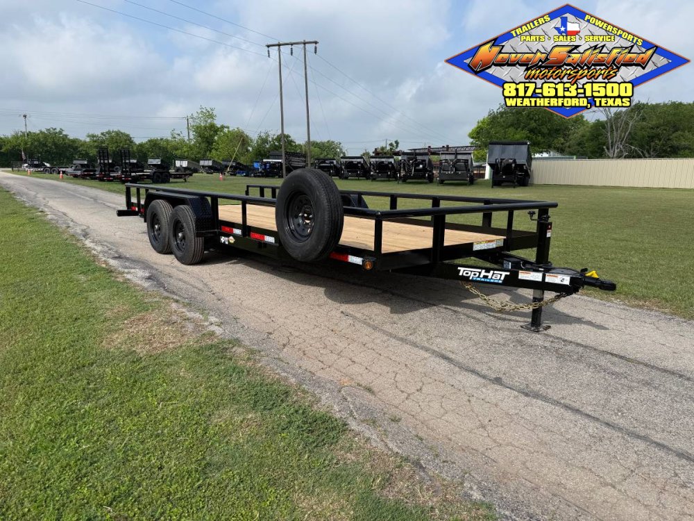2026 TOP HAT 83" X 20' PIPE TOP TRAILER WITH SLIDE OUT RAMPS, SPARE 9,990 GVWR