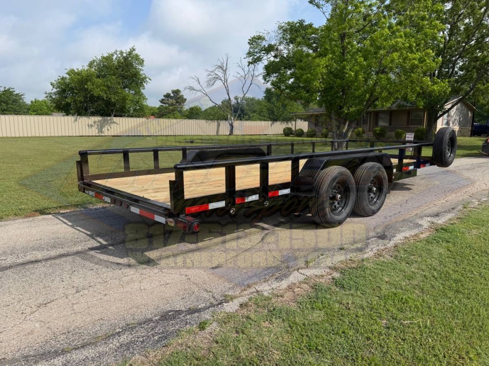 2026 TOP HAT 83" X 20' PIPE TOP TRAILER WITH SLIDE OUT RAMPS, SPARE 9,990 GVWR