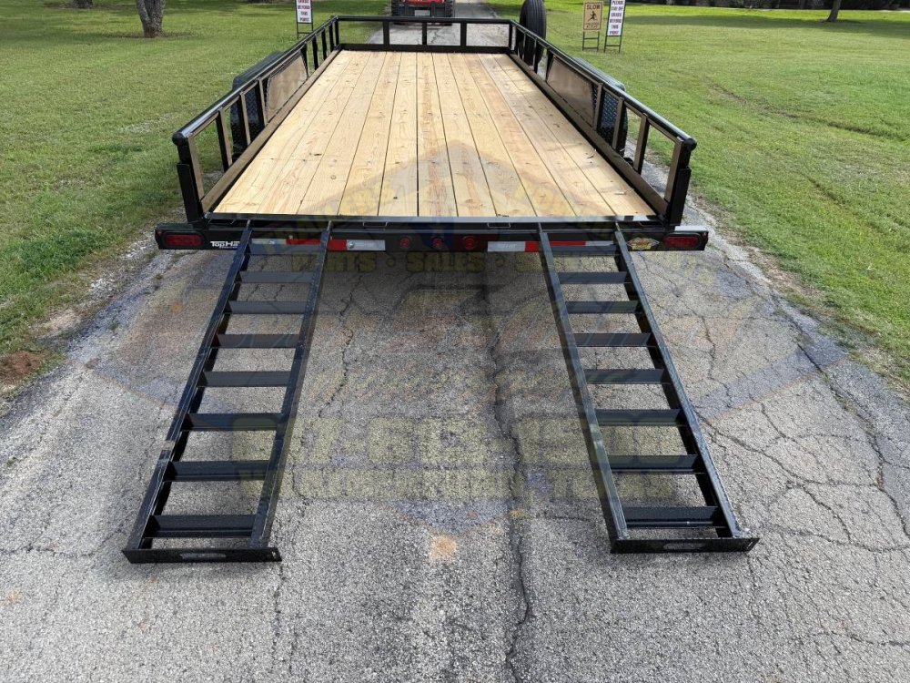 2026 TOP HAT 83" X 20' PIPE TOP TRAILER WITH SLIDE OUT RAMPS, SPARE 9,990 GVWR
