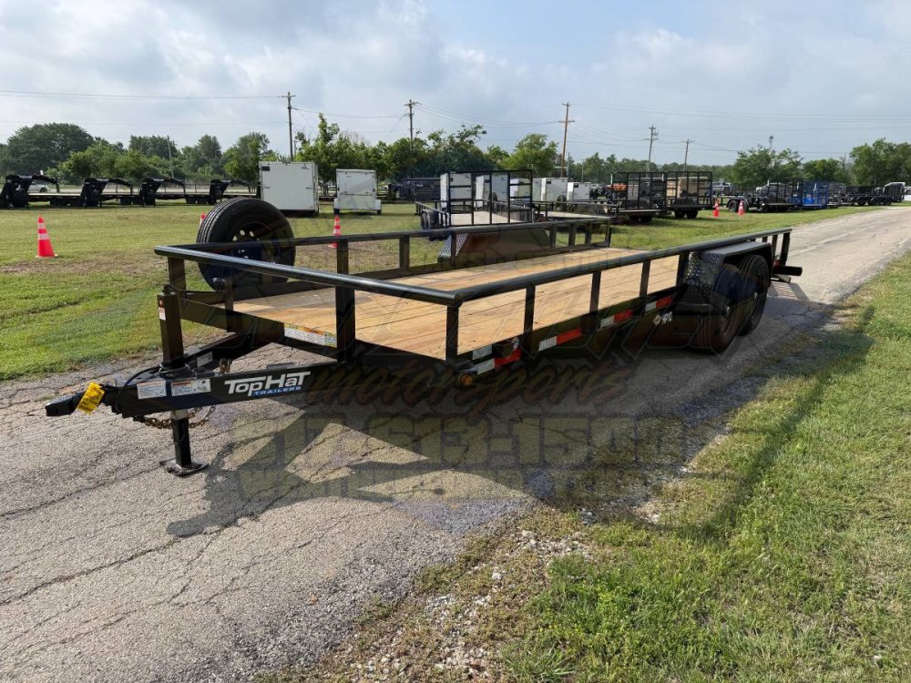2026 TOP HAT 83" X 20' PIPE TOP TRAILER WITH SLIDE OUT RAMPS, SPARE 9,990 GVWR