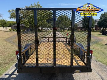 2027 TOP HAT 5' X 10' SINGLE AXLE TRAILER W/ RAMP GATE, SPARE 2,990#GVWR 2180#PLC