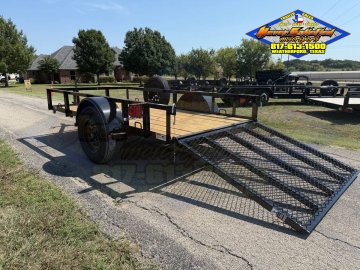 2027 TOP HAT 5' X 10' SINGLE AXLE TRAILER W/ RAMP GATE, SPARE 2,990#GVWR 2180#PLC