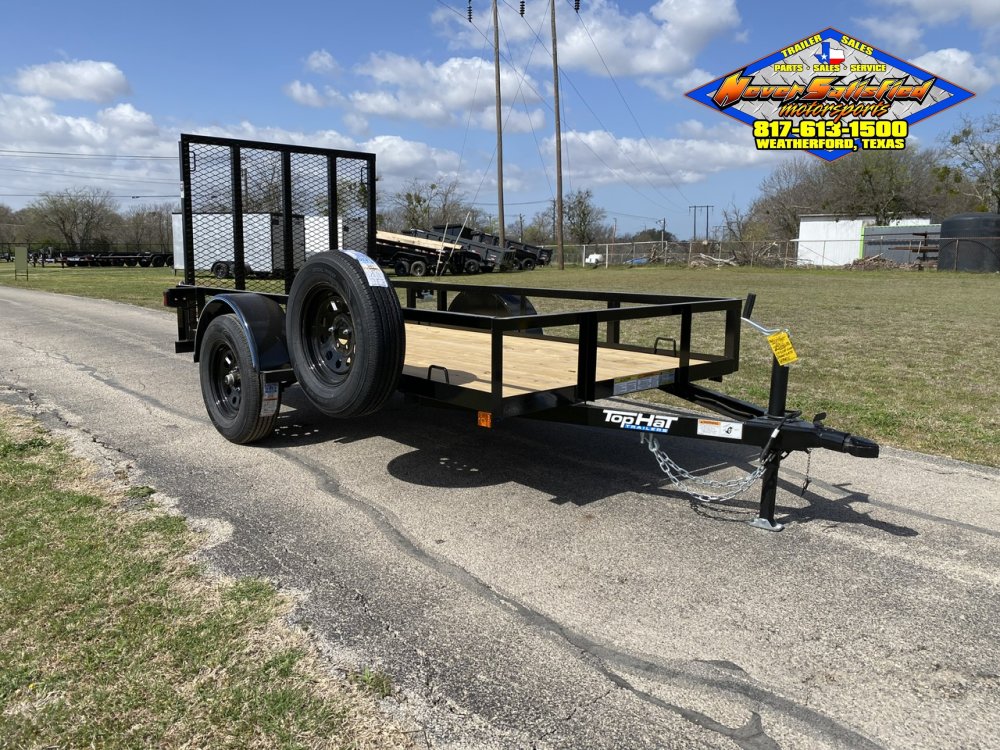 2027 TOP HAT 5' X 10' SINGLE AXLE TRAILER W/ RAMP GATE, SPARE 2,990#GVWR 2180#PLC