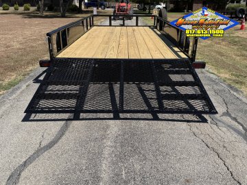 2027 TOP HAT 83" X 16' PIPE TOP UTILITY TRAILER WITH 4' SPRING ASSIST RAMP GATE, SPARE 7,000 GVWR