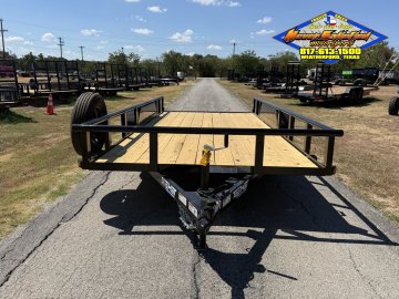 2027 TOP HAT 83" X 16' PIPE TOP UTILITY TRAILER WITH 4' SPRING ASSIST RAMP GATE, SPARE 7,000 GVWR
