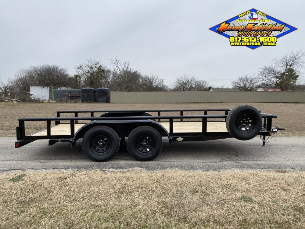 2026 TOP HAT 83" X 16' PIPE TOP TRAILER WITH SLIDE OUT RAMPS W/ SPARE 7,000 GVWR