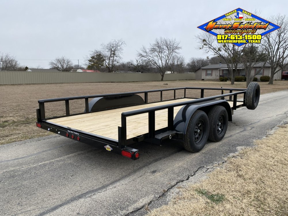 2026 TOP HAT 83" X 16' PIPE TOP TRAILER WITH SLIDE OUT RAMPS W/ SPARE 7,000 GVWR