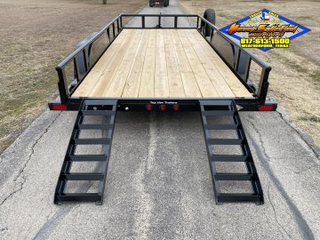 2026 TOP HAT 83" X 16' PIPE TOP TRAILER WITH SLIDE OUT RAMPS W/ SPARE 7,000 GVWR