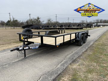 2026 TOP HAT 83" X 16' PIPE TOP TRAILER WITH SLIDE OUT RAMPS W/ SPARE 7,000 GVWR