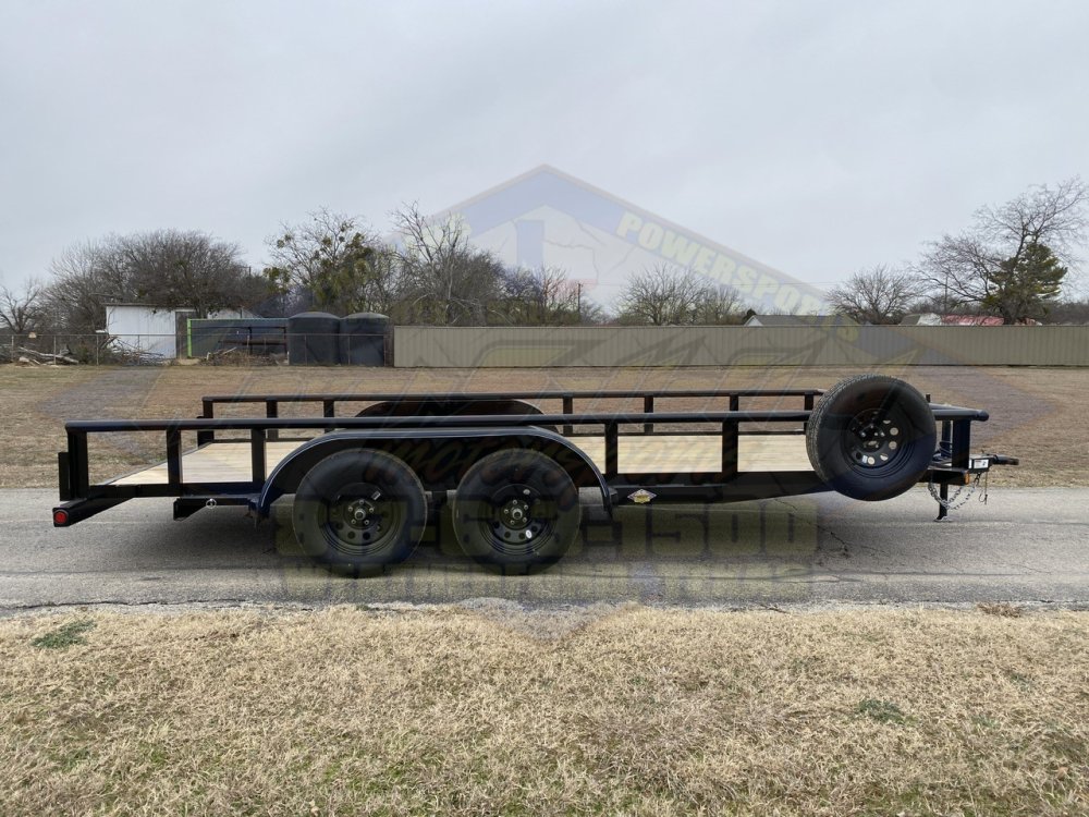 2026 TOP HAT 83" X 16' PIPE TOP TRAILER WITH SLIDE OUT RAMPS W/ SPARE 7,000 GVWR