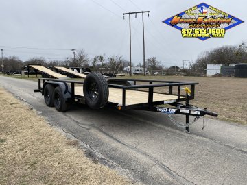 2026 TOP HAT 83" X 16' PIPE TOP TRAILER WITH SLIDE OUT RAMPS W/ SPARE 7,000 GVWR