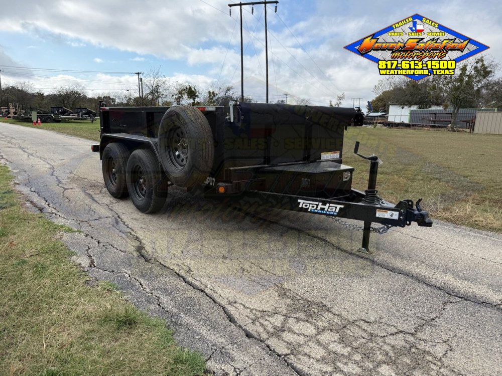 2027 TOP HAT 77" X 10' DUMP TRAILER WITH TARP AND SPARE 7,000 GVWR