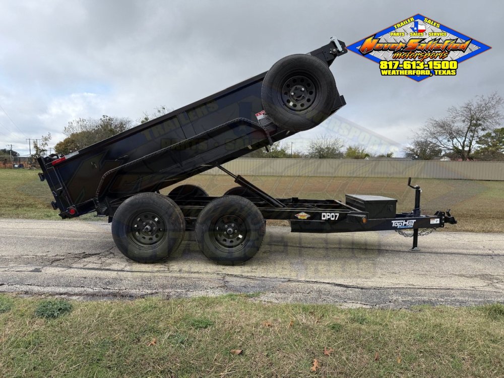 2027 TOP HAT 77" X 10' DUMP TRAILER WITH TARP AND SPARE 7,000 GVWR