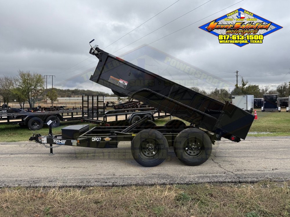 2027 TOP HAT 77" X 10' DUMP TRAILER WITH TARP AND SPARE 7,000 GVWR