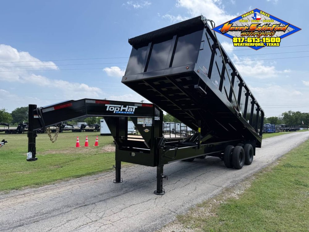 2026 TOP HAT 96" X 20' GOOSENECK DUMP TRAILER WITH TARP, RAMPS AND SPARE 24,000 GVWR