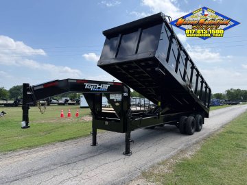 2026 TOP HAT 96" X 20' GOOSENECK DUMP TRAILER WITH TARP, RAMPS AND SPARE 24,000 GVWR