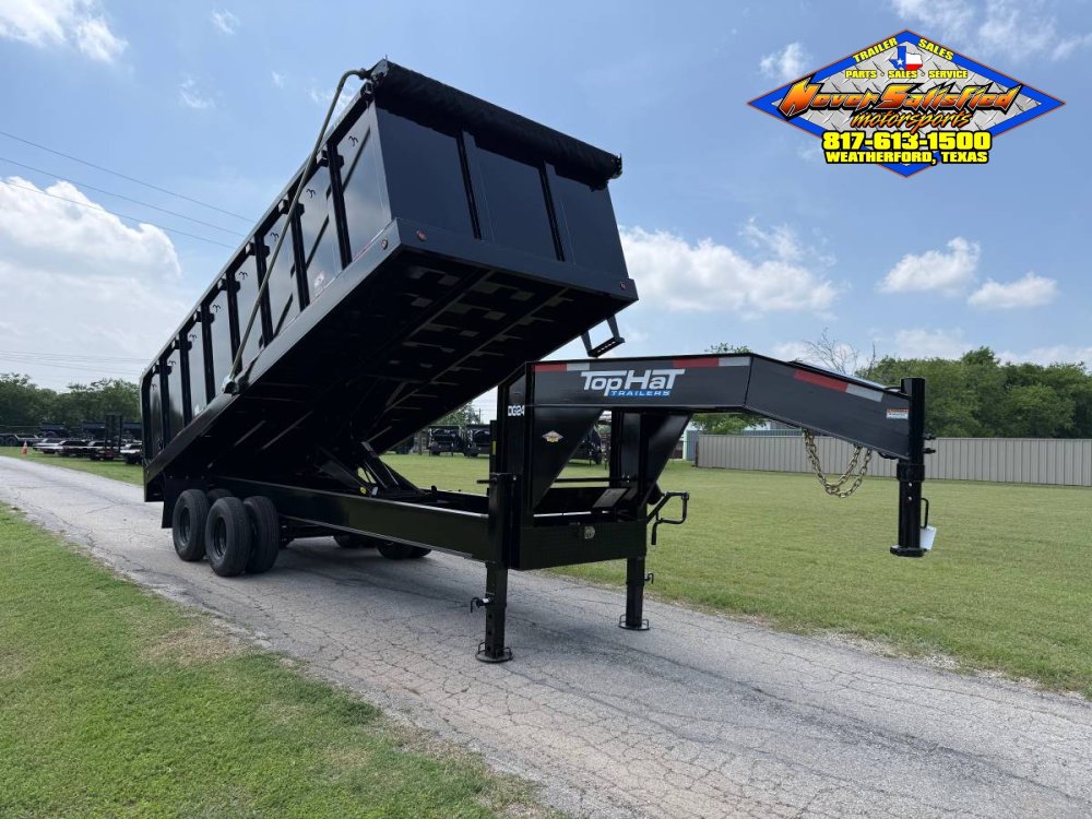 2026 TOP HAT 96" X 20' GOOSENECK DUMP TRAILER WITH TARP, RAMPS AND SPARE 24,000 GVWR