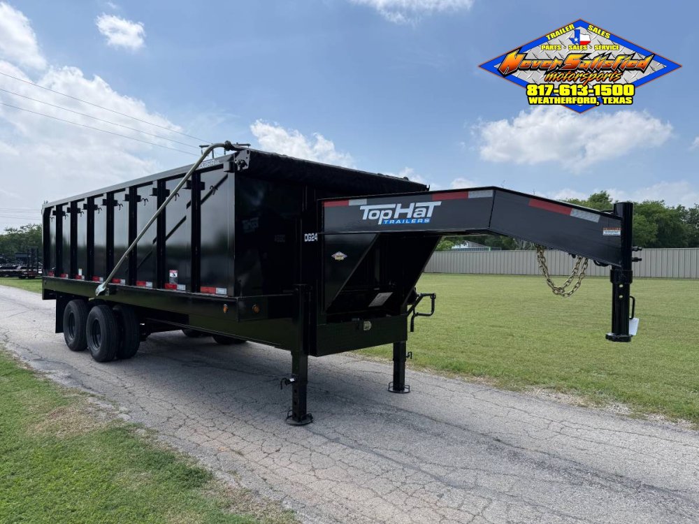 2026 TOP HAT 96" X 20' GOOSENECK DUMP TRAILER WITH TARP, RAMPS AND SPARE 24,000 GVWR