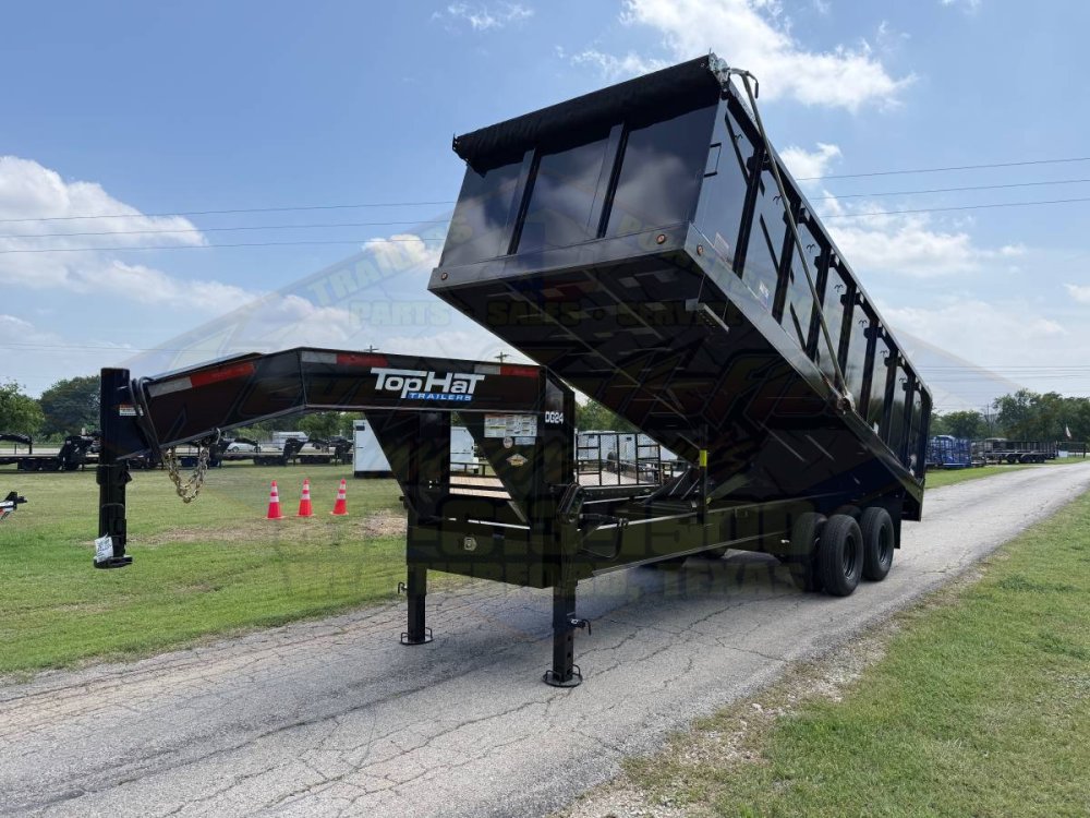 2026 TOP HAT 96" X 20' GOOSENECK DUMP TRAILER WITH TARP, RAMPS AND SPARE 24,000 GVWR