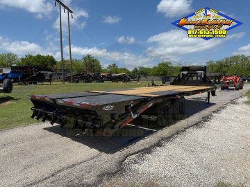 2027 TOP HAT 102" X 20' + 5' GOOSENECK TRAILER WITH JUMBO RAMPS AND SPARE 24,000 GVWR
