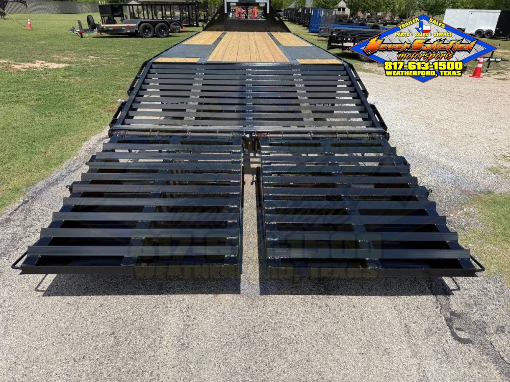 2027 TOP HAT 102" X 20' + 5' GOOSENECK TRAILER WITH JUMBO RAMPS AND SPARE 24,000 GVWR