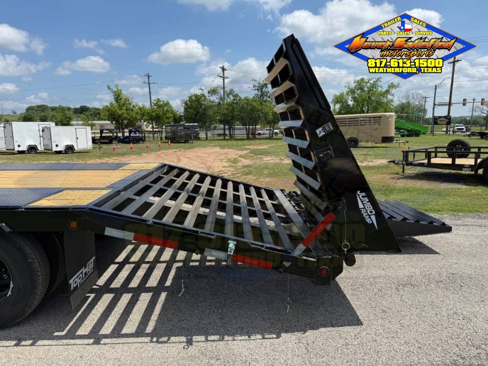 2027 TOP HAT 102" X 20' + 5' GOOSENECK TRAILER WITH JUMBO RAMPS AND SPARE 24,000 GVWR