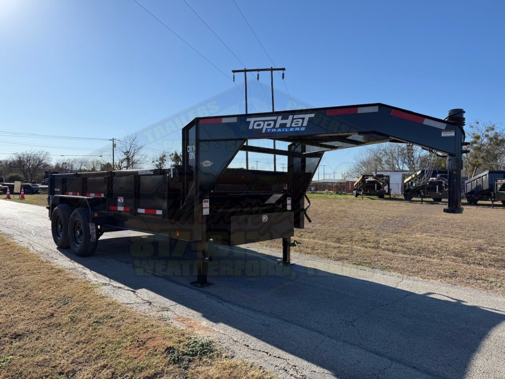 2026 TOP HAT 83" X 14' GOOSENECK DUMP TRAILER WITH TARP, RAMPS AND SPARE 14,000 GVWR