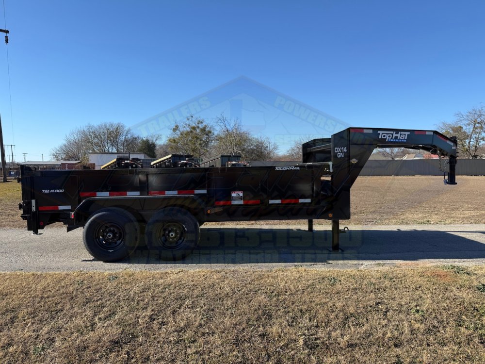 2026 TOP HAT 83" X 14' GOOSENECK DUMP TRAILER WITH TARP, RAMPS AND SPARE 14,000 GVWR