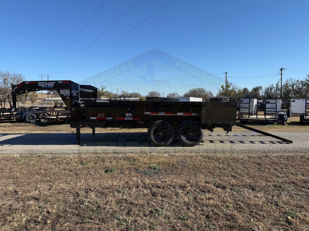 2026 TOP HAT 83" X 14' GOOSENECK DUMP TRAILER WITH TARP, RAMPS AND SPARE 14,000 GVWR