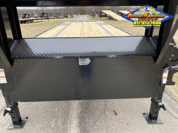 2026 TOP HAT 102" X 25' + 5' GOOSENECK LOW PRO FLATBED WITH JUMBO RAMPS AND SPARE 17.5K-GVWR 10850#P