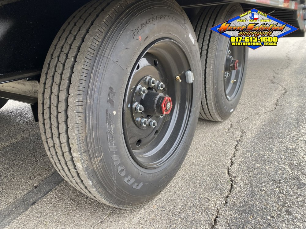 2026 TOP HAT 102" X 25' + 5' GOOSENECK LOW PRO FLATBED WITH JUMBO RAMPS AND SPARE 17.5K-GVWR 10850#P