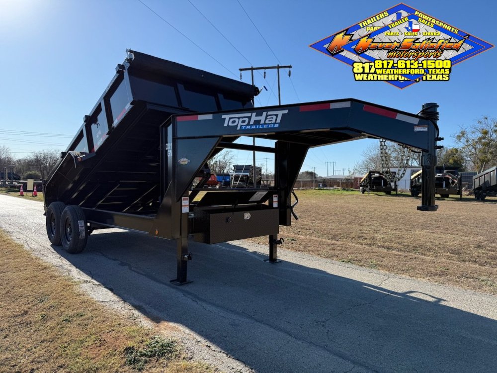 2026 TOP HAT 83" X 16' GOOSENECK DUMP TRAILER WITH TARP, RAMPS AND SPARE 14,000 GVWR