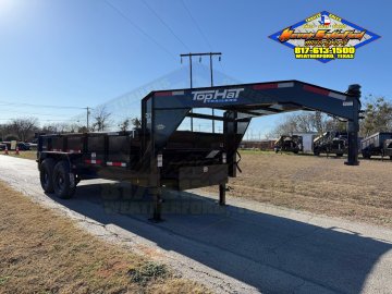 2026 TOP HAT 83" X 16' GOOSENECK DUMP TRAILER WITH TARP, RAMPS AND SPARE 14,000 GVWR