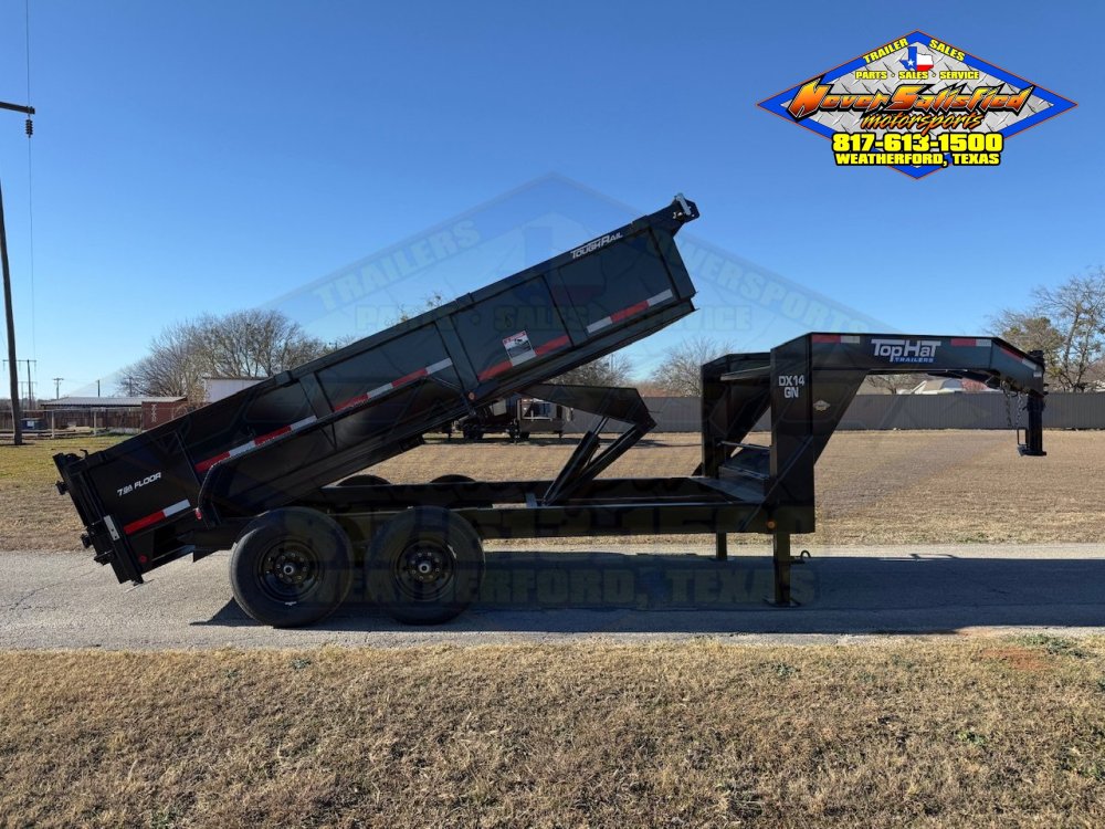 2026 TOP HAT 83" X 16' GOOSENECK DUMP TRAILER WITH TARP, RAMPS AND SPARE 14,000 GVWR