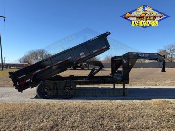 2026 TOP HAT 83" X 16' GOOSENECK DUMP TRAILER WITH TARP, RAMPS AND SPARE 14,000 GVWR