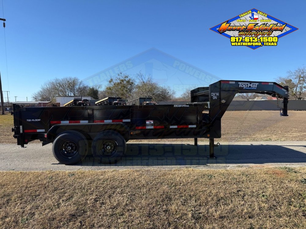 2026 TOP HAT 83" X 16' GOOSENECK DUMP TRAILER WITH TARP, RAMPS AND SPARE 14,000 GVWR
