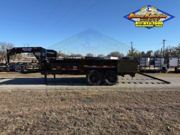 2026 TOP HAT 83" X 16' GOOSENECK DUMP TRAILER WITH TARP, RAMPS AND SPARE 14,000 GVWR