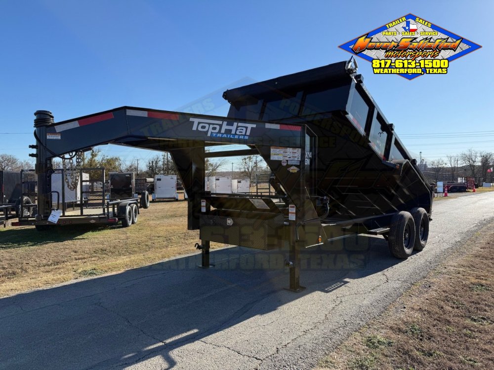 2026 TOP HAT 83" X 16' GOOSENECK DUMP TRAILER WITH TARP, RAMPS AND SPARE 14,000 GVWR