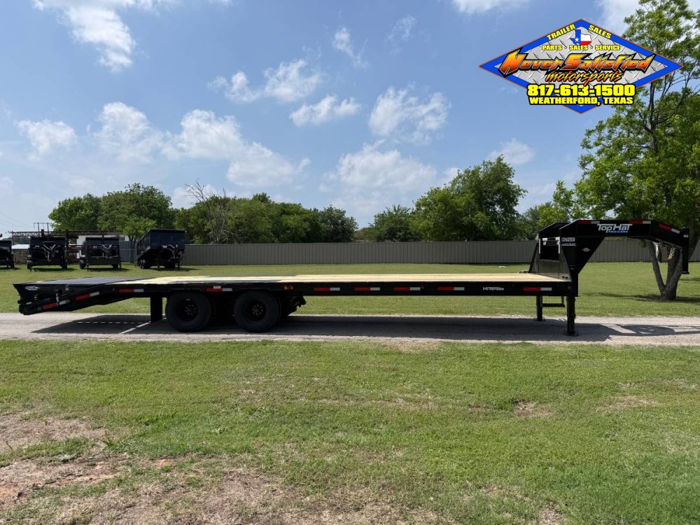 2026 TOP HAT 102" X 27' + 5' GOOSENECK TRAILER WITH JUMBO RAMPS AND SPARE 25,900 GVWR
