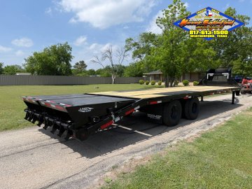 2026 TOP HAT 102" X 27' + 5' GOOSENECK TRAILER WITH JUMBO RAMPS AND SPARE 25,900 GVWR