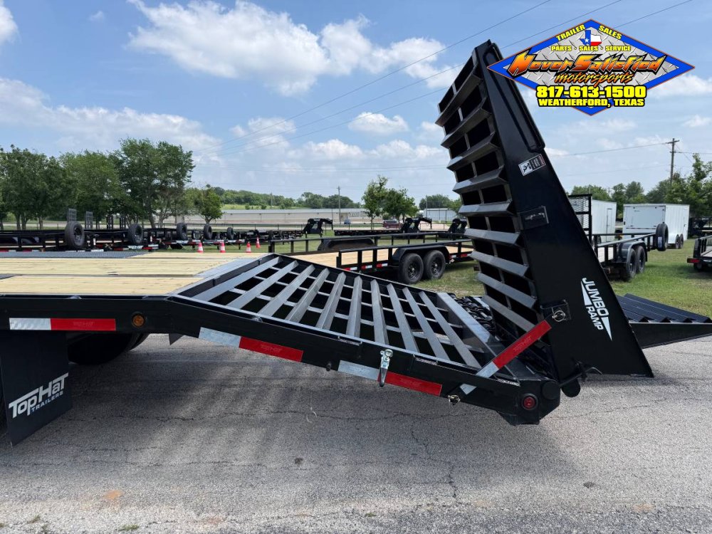 2026 TOP HAT 102" X 27' + 5' GOOSENECK TRAILER WITH JUMBO RAMPS AND SPARE 25,900 GVWR