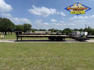 2026 TOP HAT 102" X 27' + 5' GOOSENECK TRAILER WITH JUMBO RAMPS AND SPARE 25,900 GVWR
