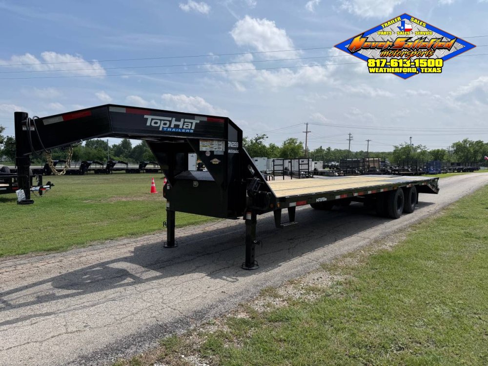 2026 TOP HAT 102" X 27' + 5' GOOSENECK TRAILER WITH JUMBO RAMPS AND SPARE 25,900 GVWR