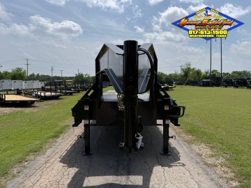 2026 TOP HAT 102" X 27' + 5' GOOSENECK TRAILER WITH JUMBO RAMPS AND SPARE 25,900 GVWR